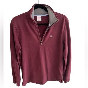 BROOKS BROTHERS Golden Fleece Quarter Zip Pullover Burgundy XS Preppy Golf